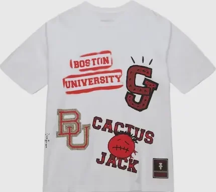 Travis Scott x Mitchell & Ness Boston University Shirt